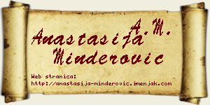 Anastasija Minderović vizit kartica